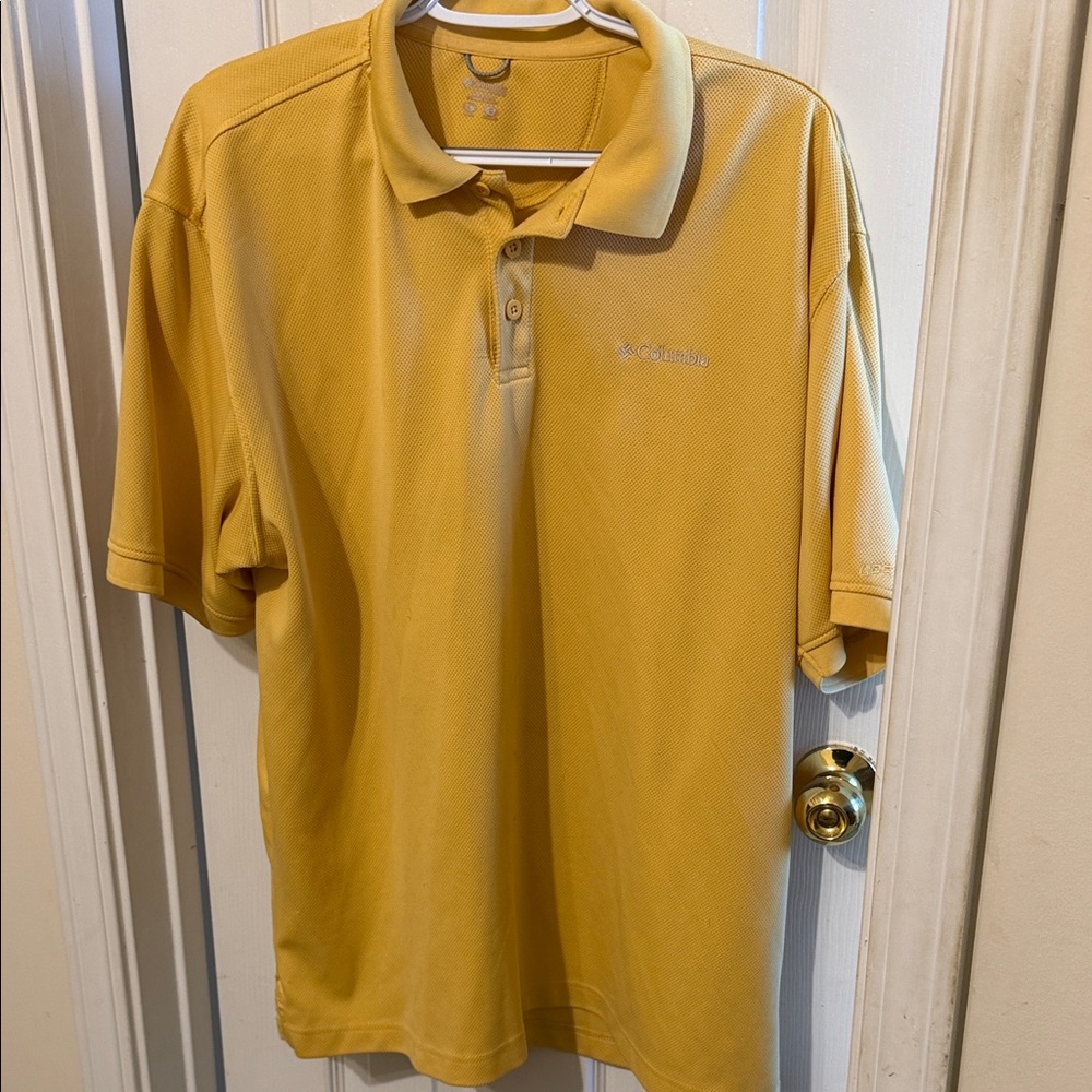 Columbia Men's Mustard Polo Shirt